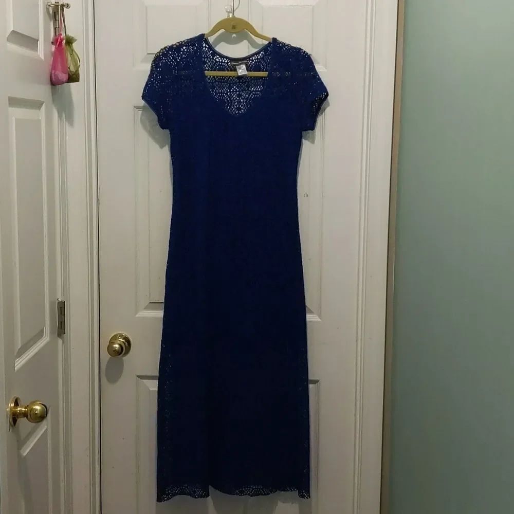 Tommy Bahama royal blue maxi beach dress Sz XS